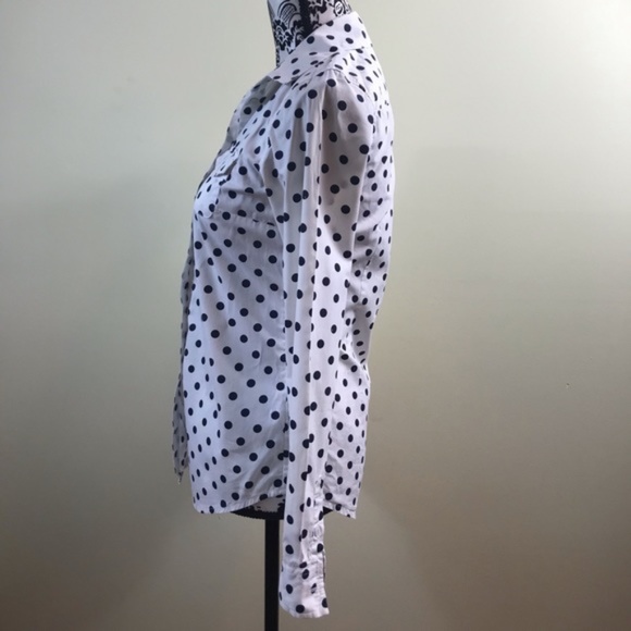 💖MEGA SALE💖Tommy Hilfiger Women’s Shirt White Black Dots ALSU00239 - Picture 4 of 8